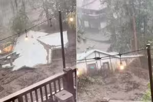 湍流狂洩「整棟民宅沖下來」！ 美山區小鎮又爆恐怖洪災