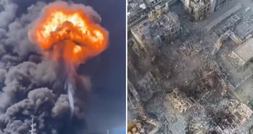 影／化工廠「驚傳大爆炸」出現恐怖蕈狀雲　傷亡曝光