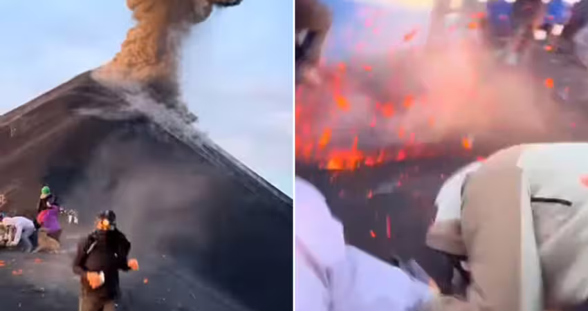 火山突然噴發　遊客崩潰急逃！最新情況曝光