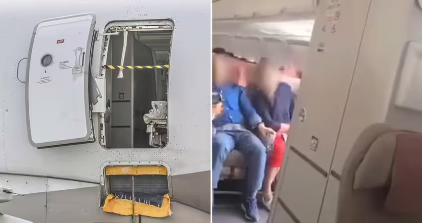 男乘客飛行中「打開飛機緊急出口」 多人送醫！他下場慘了