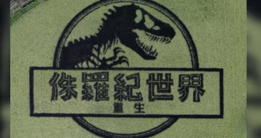 《侏羅紀世界》在台灣稻田重生！ 歷時5個月打造超壯觀恐龍藝術