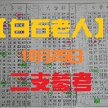 【白石老人】10月25日二支參考