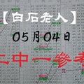 【白石老人】「六合彩」05月04日 2組二中一參考!!