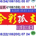 02月23日彩色斑馬今彩孤支棒~2018一路發分享版!!