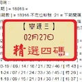 豬頭三矇矇阿六合參考第 18020 期精選四碼02月27日夢想版路