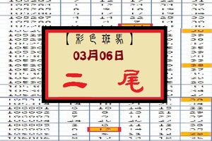 【彩色斑馬】「今彩539」03月06日 用2尾看看!!!