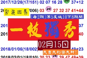 2018除夕春節大吉大利發大財!!02月15日彩色斑馬六合彩分享版!!!