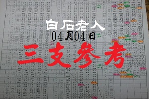 今彩539有神快拜白石老人三支參考04-04包包少不了你~