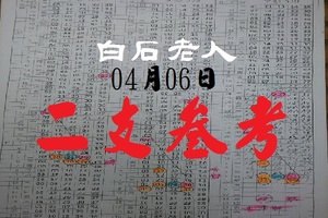 (04-06)白石老人二支參考號今彩539正車牌