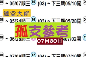 2018將進酒酒空大師今彩號07月30日孤支參考