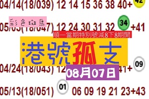 2018港號孤支爆彩色斑馬分享版08月07日就是這一支!