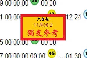 2018叫小賀第八屆六合報11月08日獨支爆一下~