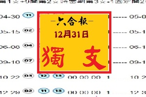 【六合報】12月31日-獨支參考-