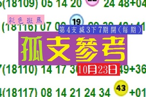 2018彩色斑馬珍香孤支10月23日六合版金正讚