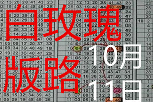 10月11日 六合彩 六合 海珊瑚 白玫瑰 版路