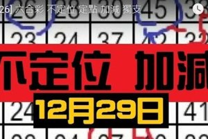 [12/29 六合彩 不定位 定點 加減 獨支