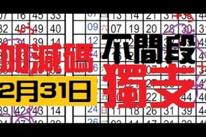 (12/31)六合彩 不定位 合數 獨支 專車 加減碼