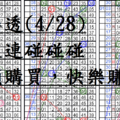 4月28日~大樂透~四星連碰碰碰碰~小額購買~快樂賺錢!