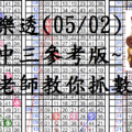 05月02日~大樂透~四中三參考版~陳老師教你抓數字!