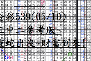 05月10日~金彩539~三中二參考版~靈蛇出沒~財富到來~