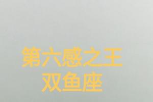 第六感之王——雙魚座