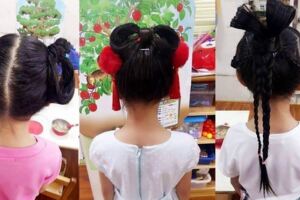 家長PO出幼教老師超強的「變髮技能」作品　網驚嘆：浮誇到以為去喝喜酒