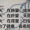 「火」在肺里，咳嗽；「火」在肝里，失眠；「火」在胃裡，口臭！為了健康，看看吧！ 