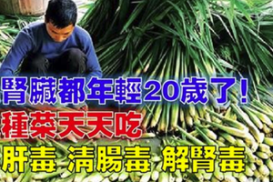 「這種菜」天天吃，排肝毒、清腸毒、解腎毒，連腎臟都年輕了20歲！