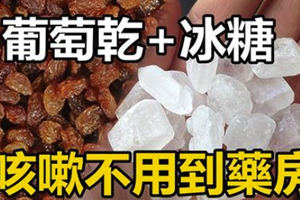 葡萄乾+冰糖，咳嗽不用到藥房！ 