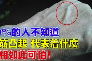 【青筋凸起】代表著什麼! ? 99%的人都不知道，真相竟然那麼可怕! 為了親人朋友趕快收藏起來吧~ 