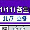 情況緊急~【11/5~11/11  各生肖的整體運勢】看看你旺不旺？