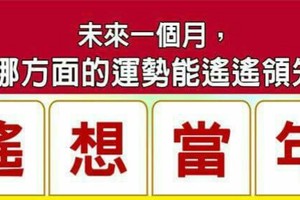 超神測驗~【未來一個月，我哪方面的運勢能遙遙領先】。留言1688一路發。。