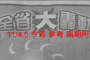 11/4.5 今彩【大轟動】 參考 兩期用