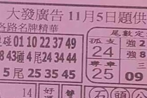 11/5 港六合 【大發廣告，搖錢報，錢員外，濟公手冊，結緣堂，萬塚君，夢雲軒，保玄宮，明聖宮，聖修宮，玄子宮，臥龍堂，香港濟公】多張財報讓你參考，參考。