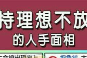 堅持理想不放棄的人手面相