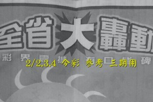 2/2.3.4 今彩 【大轟動】參考 三期用