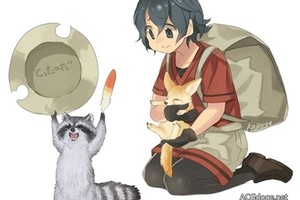 邊看二次元老婆邊上真正老婆，東武動物園浣熊在阿萊桑看板後激情交配