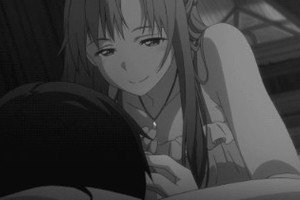 動漫gif：放開！亞絲娜是我的