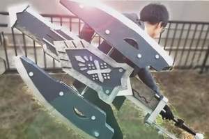 電動變型非電腦動畫！實做魔物獵人充能斧