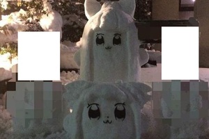 pop子和pipi美的日常經典手勢！大雪過後日網友們的熱血開堆作品