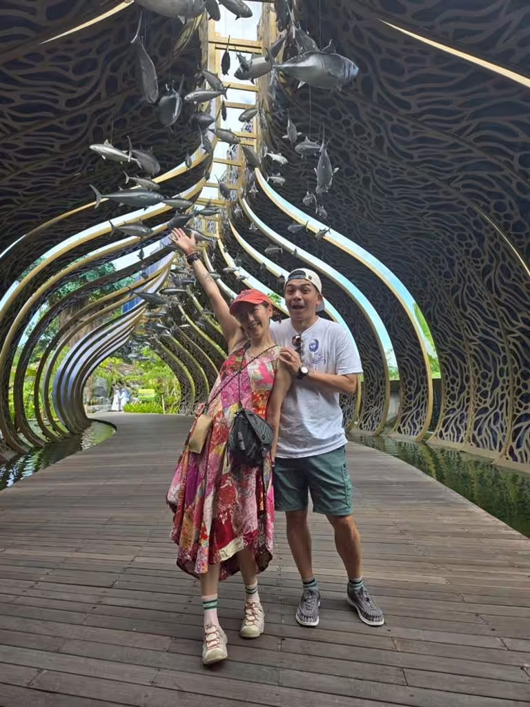 Gigi與史丹利時常出國(圖/有魚娛樂提供) Gigi與史丹利時常出國(圖/有魚娛樂提供)