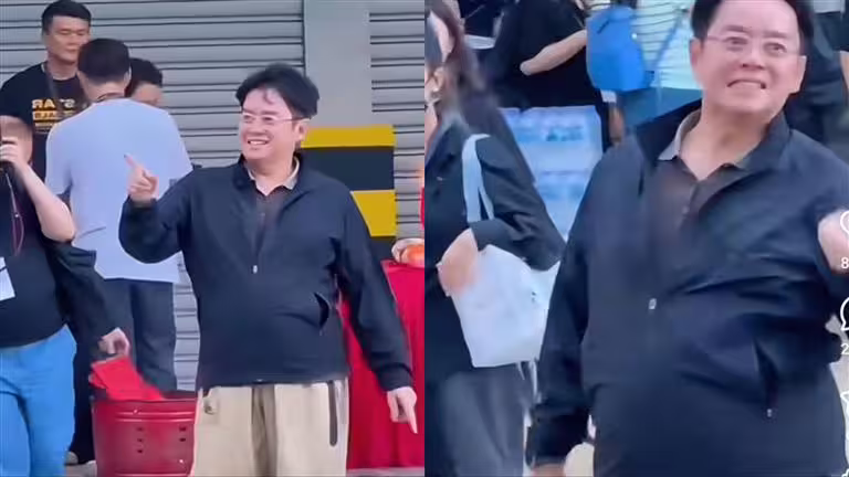 譚詠麟肚子變凸不少。（圖／翻攝自譚詠麟微博）