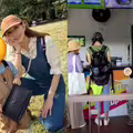 林志玲一家三口現身新加坡！AKIRA在旁偷拍老婆滿臉驕傲