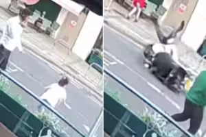 女童突衝出馬路　男為救人捨身擋車遭撞
