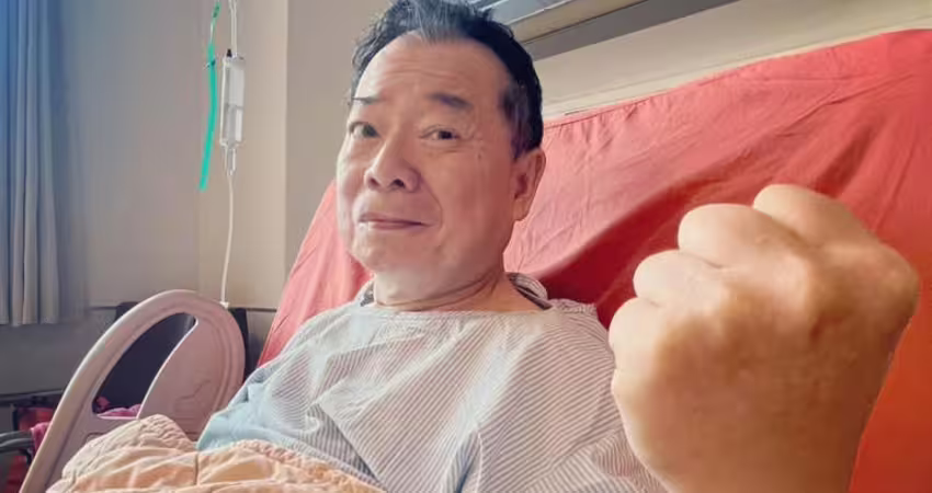 廖峻腦溢血搶命第10天 兒子突曬全黑圖：期待看見一道微光