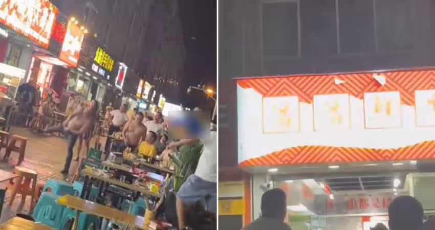 樓上住戶嫌餐廳太吵潑水　樓下多人酒瓶砸窗反擊