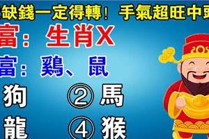 近期中獎率高的生肖排行榜！缺錢一定得轉！手氣超旺中頭獎 !