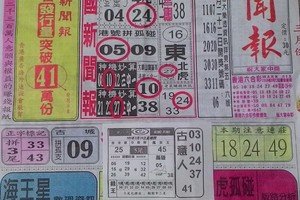 3/24 中國新聞報  六合參考