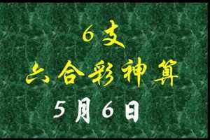 [六合彩神算] 5月6日 6支 10期版路分析(二年)