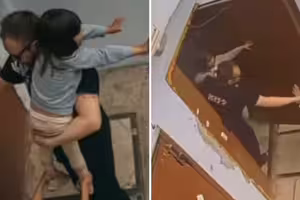 男子當街強行擄走女童 小男孩勇敢擋門呼救 男子當街強行擄走女童 小男孩勇敢擋門呼救